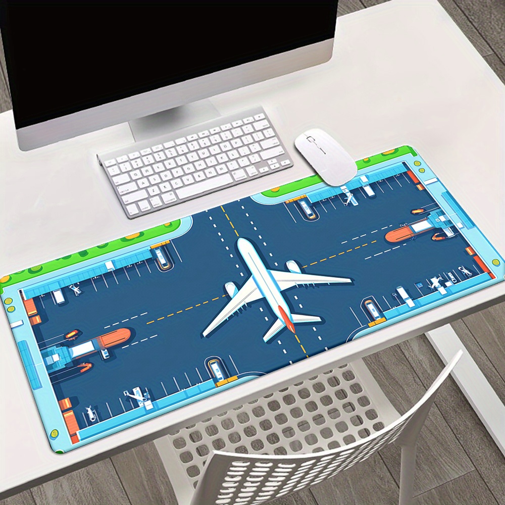 Desk Setup Gaming Pc - Airplane Runway Mouse Pad Large Extended