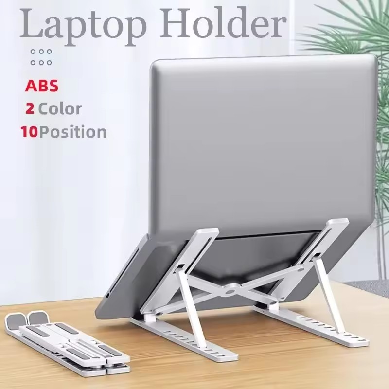 Desk Setup Macbook - Foldable Portable Laptop Stand Adjustable Computer