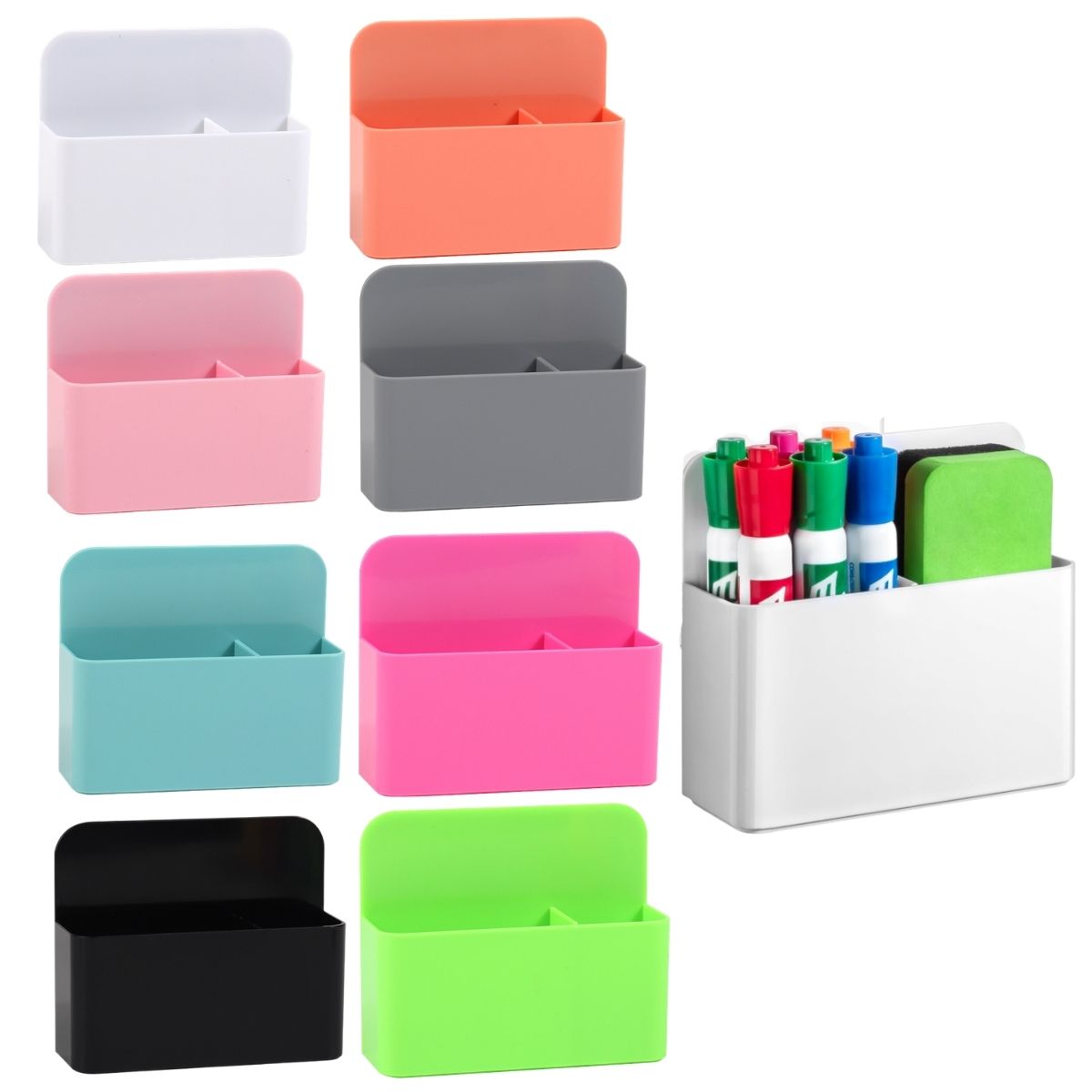 Pen Cup Magnetic - 2 Pcs Magnetic Dry Erase Marker