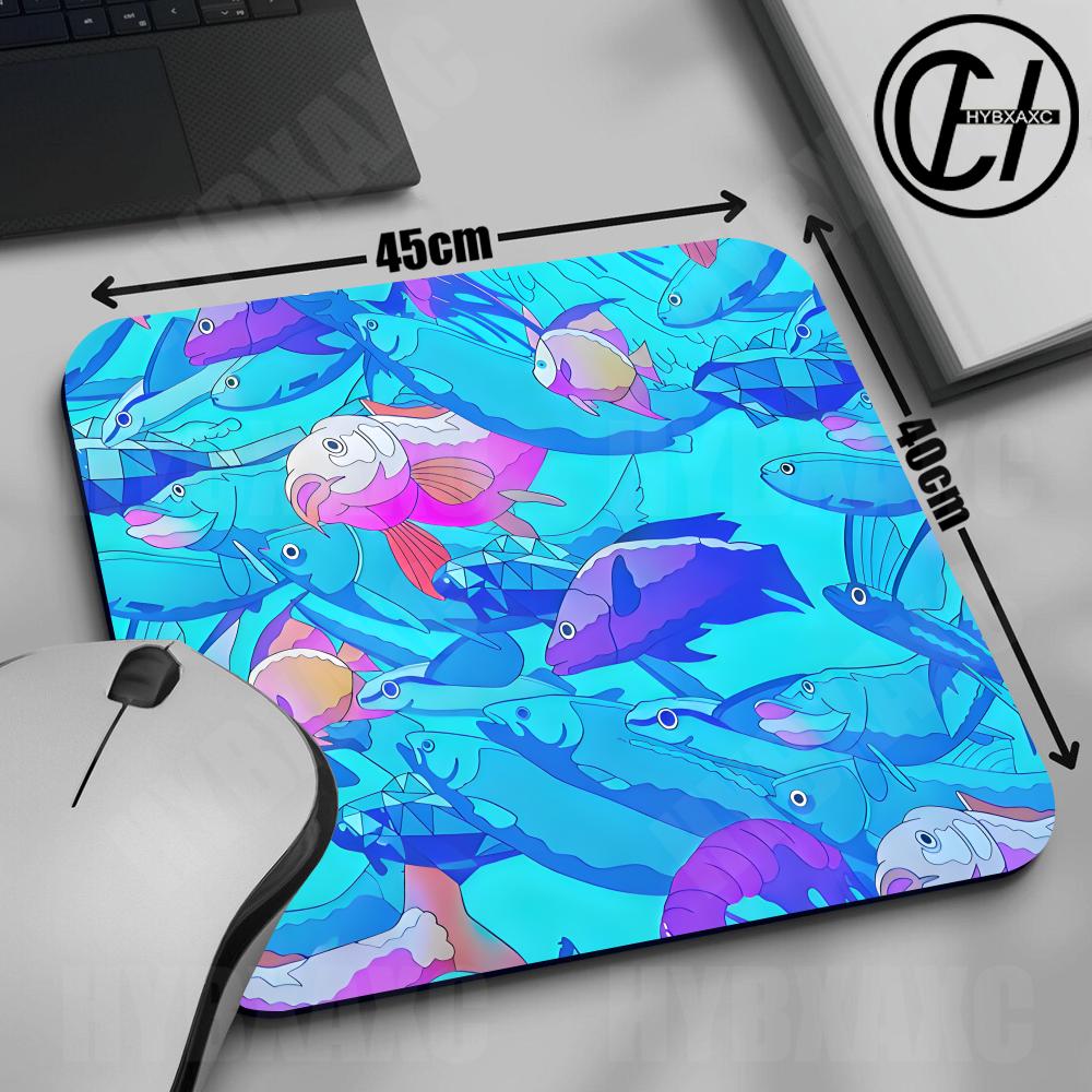 Desk Setup Blue - HYBXAXC Mouse Pad Cute Fish Desk