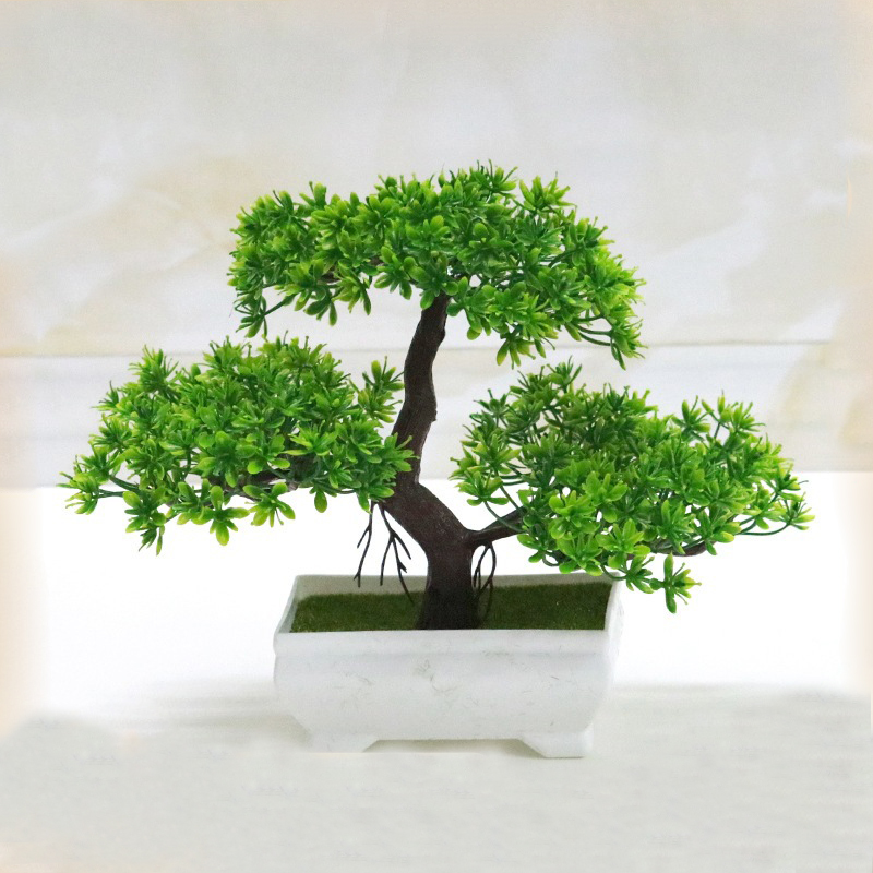 Desk Setup Plant - Artificial Bonsai Plastic Bionic Fake Plant