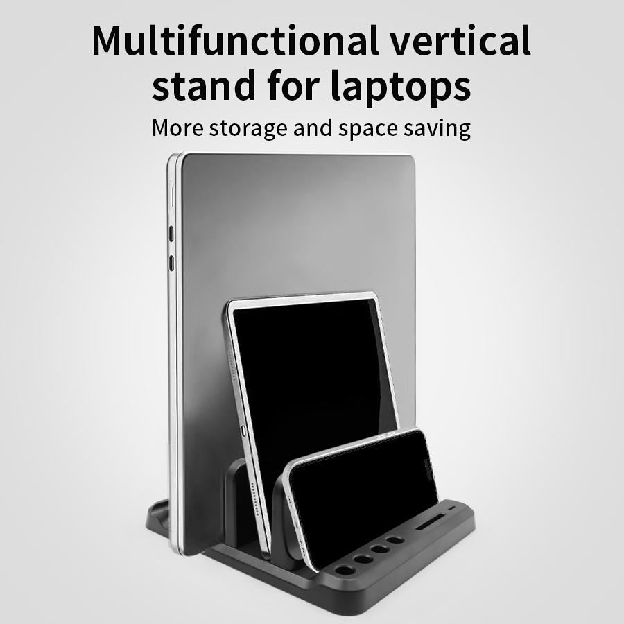 Desk Setup Macbook - Vertical Laptop Stand Plastic Portable Tablet/
