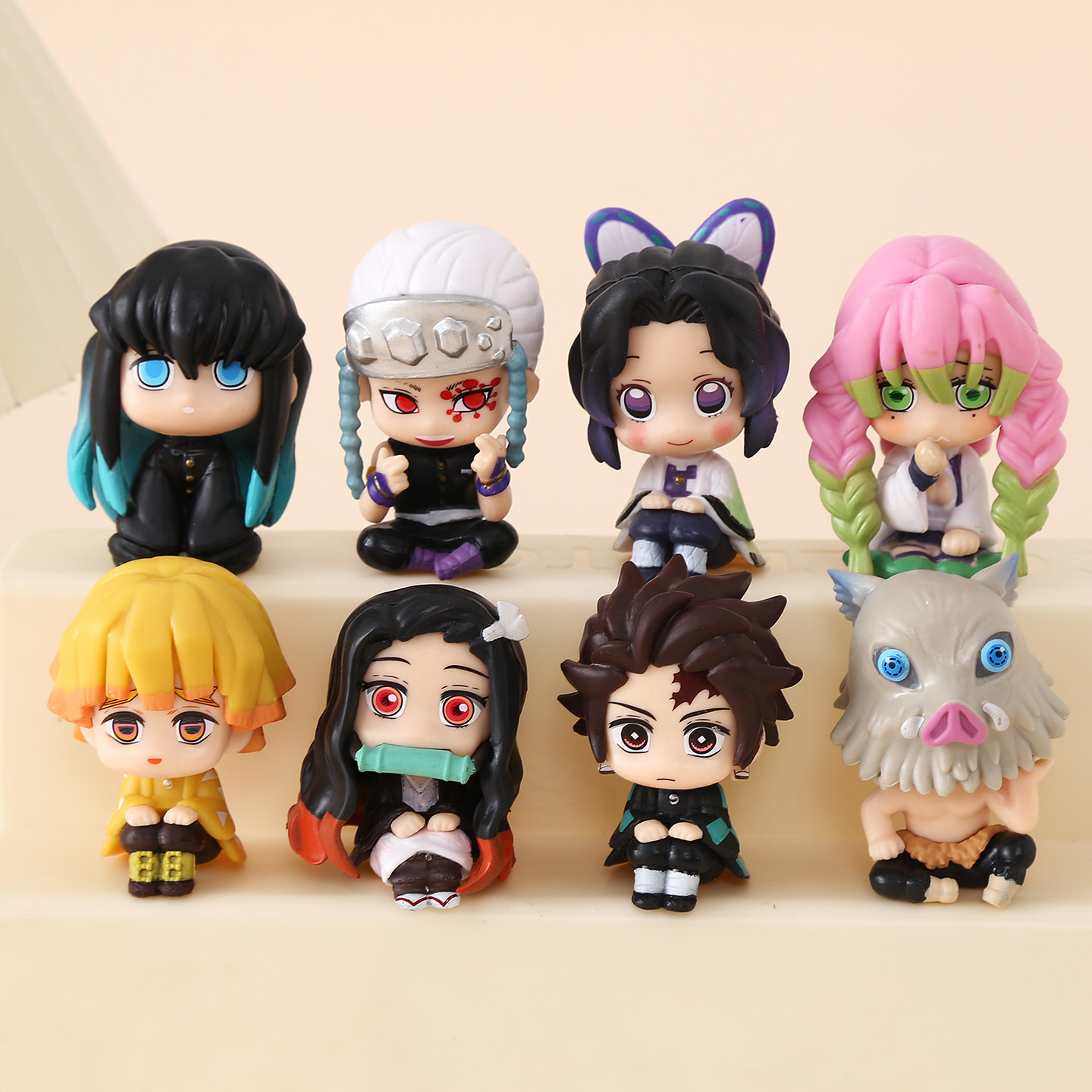 Desk Setup Kawaii - Cute Demon Slayer Chibi PVC Figure