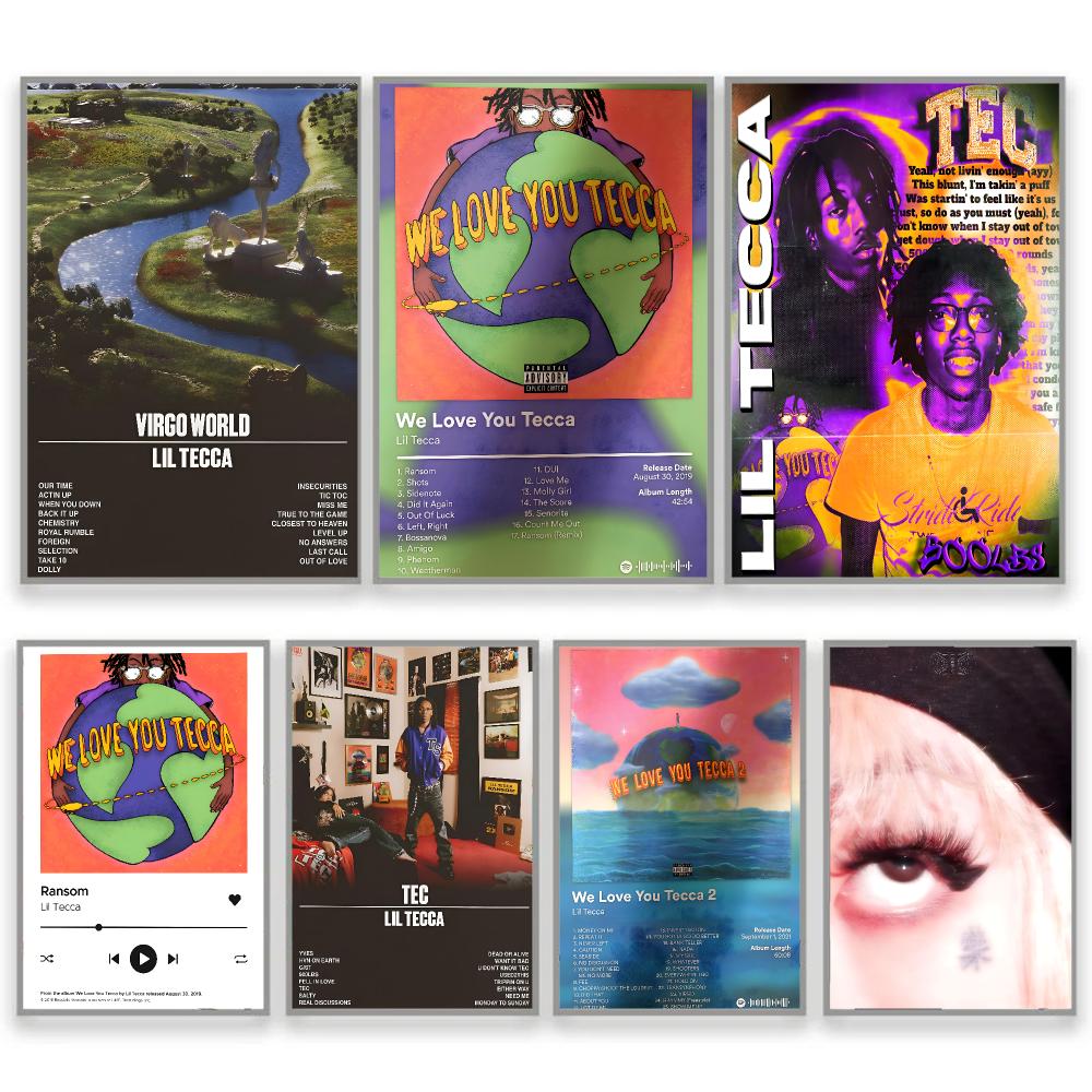 Desk Setup Poster - L-Lil Tecca Album Cover Art Hipster