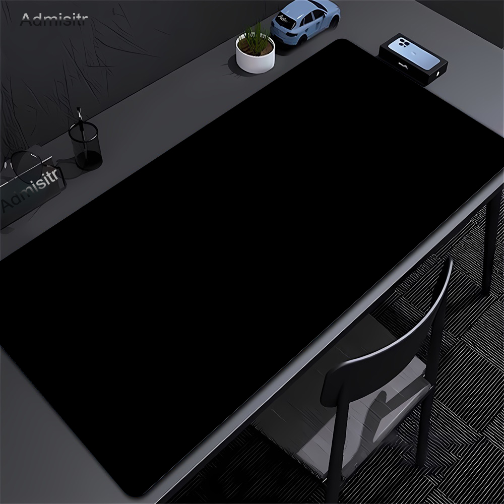 Desk Pad Leather Large - Large Black Mouse Pad Solid Color