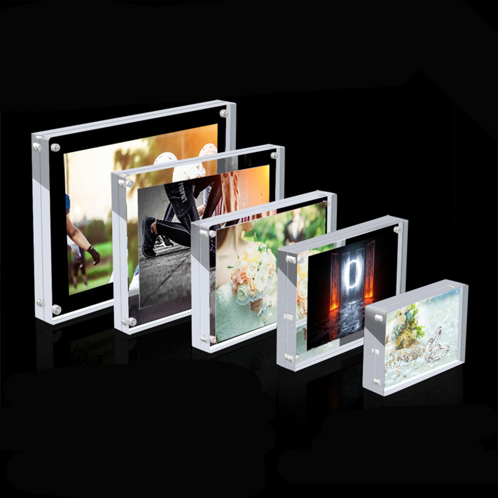 Desk Setup Poster - Clear Acrylic Picture Photo Frame Magnetic