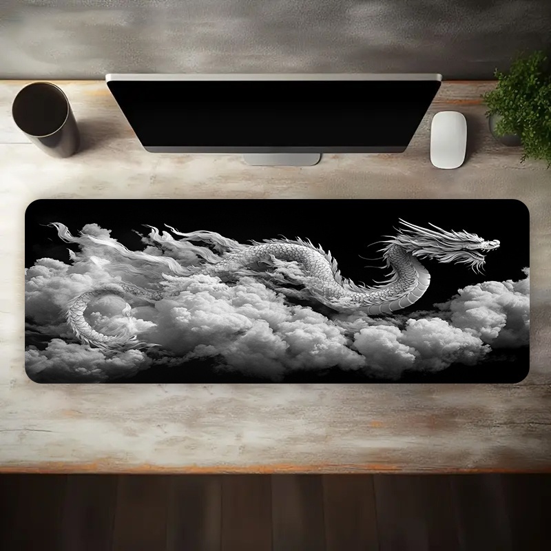 Black and White Dragon Gaming  - Desk Setup Pc And Laptop review and price