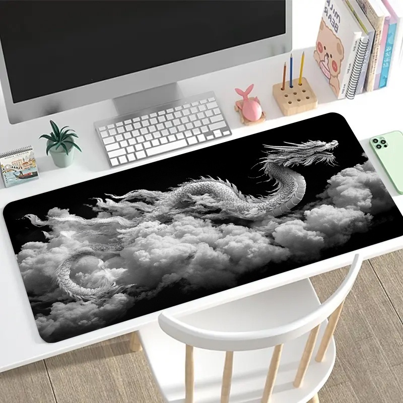Black and White Dragon Gaming  - Desk Setup Pc And Laptop review and price