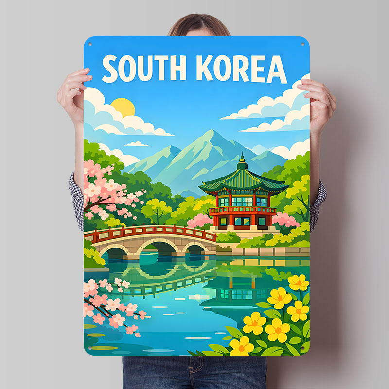 South Korea Travel Poster Cust - Desk Setup Poster review and price
