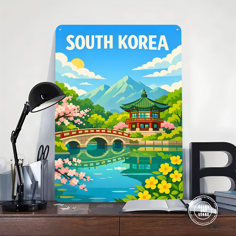 South Korea Travel Poster Cust - Desk Setup Poster review and price