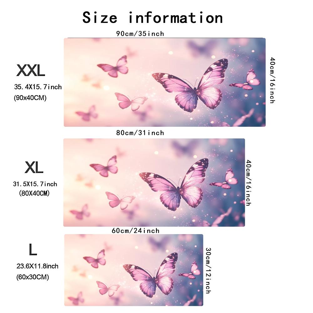 Watercolor Pink Butterfly Larg - Desk Setup Pc And Laptop review and price
