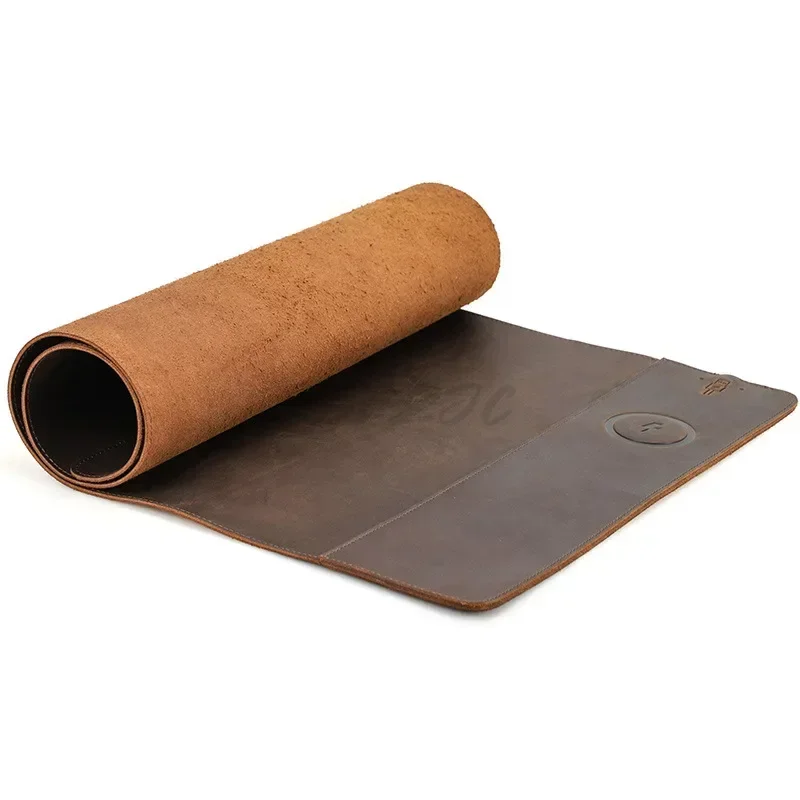 Vintage Cowhide Mouse Pad with - Desk Pad Leather Large review and price