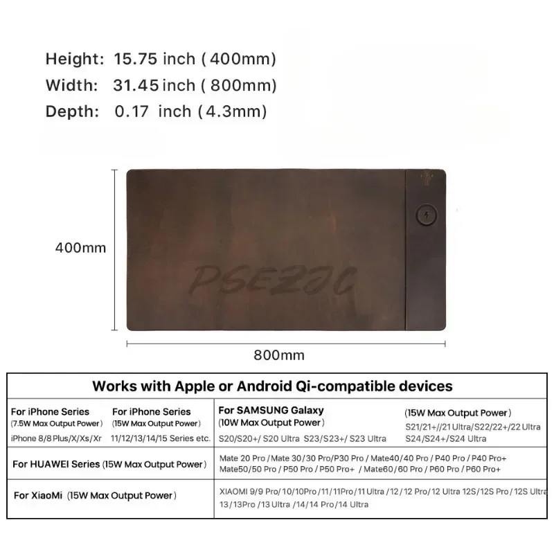 Vintage Cowhide Mouse Pad with - Desk Pad Leather Large review and price