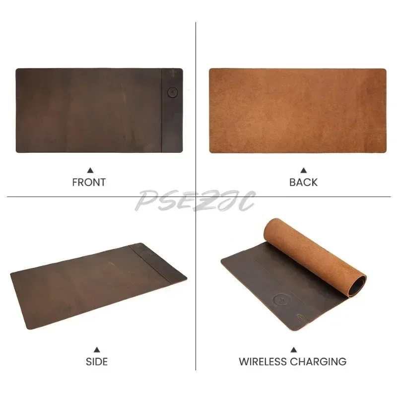 Vintage Cowhide Mouse Pad with - Desk Pad Leather Large review and price