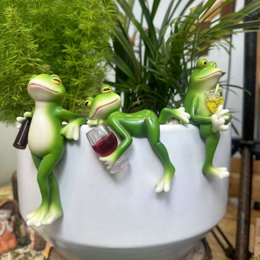 Hanging Flower Pot Edge Frog D - Desk Setup Plant review and price