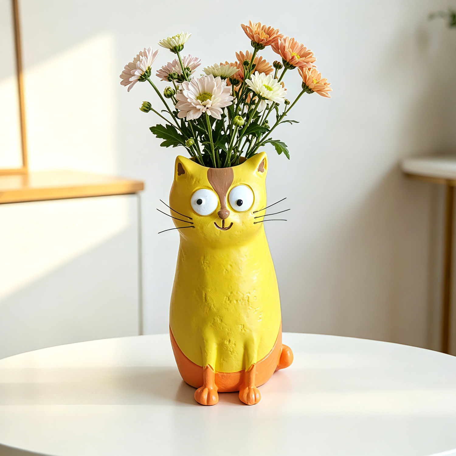 Creative Resin Cat Vase Quirky - Desk Setup Plant review and price