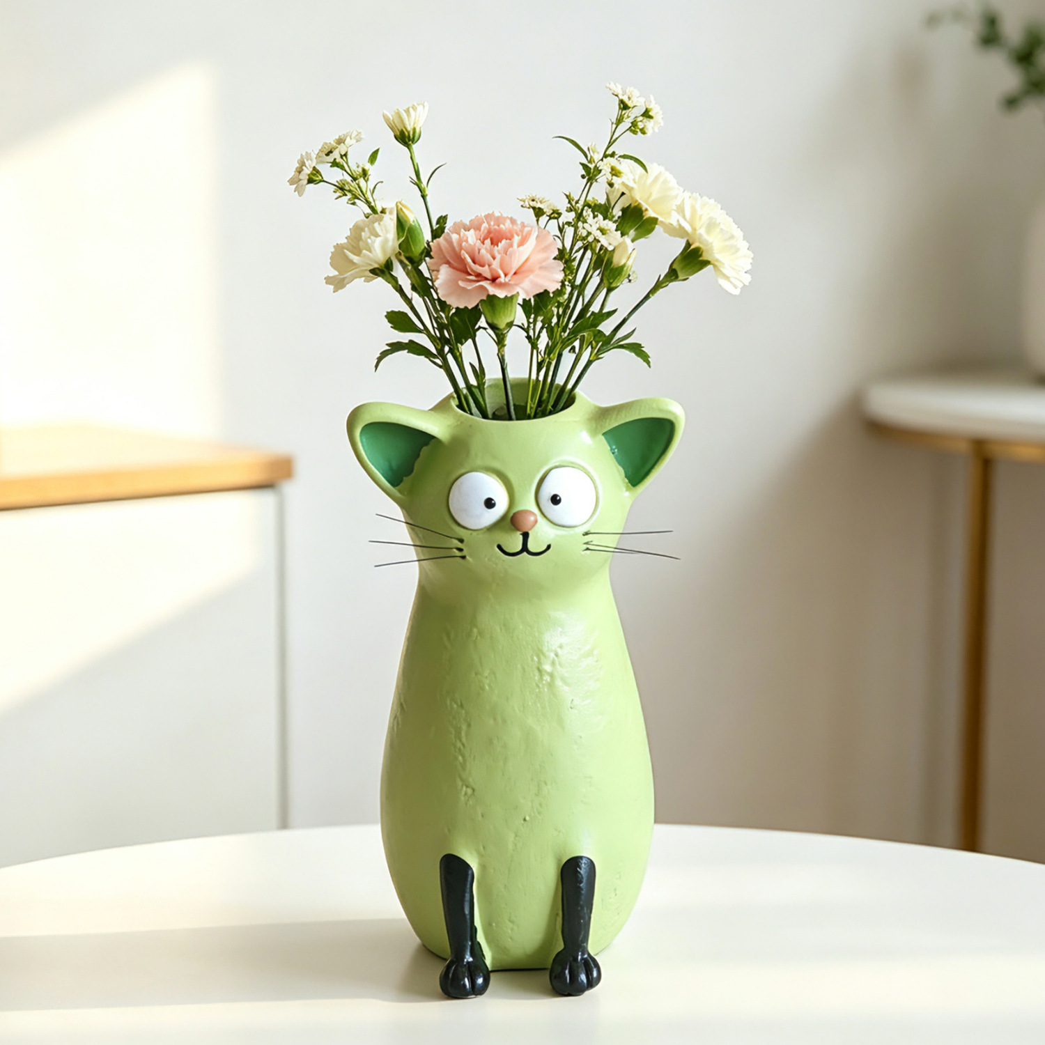 Creative Resin Cat Vase Quirky - Desk Setup Plant review and price