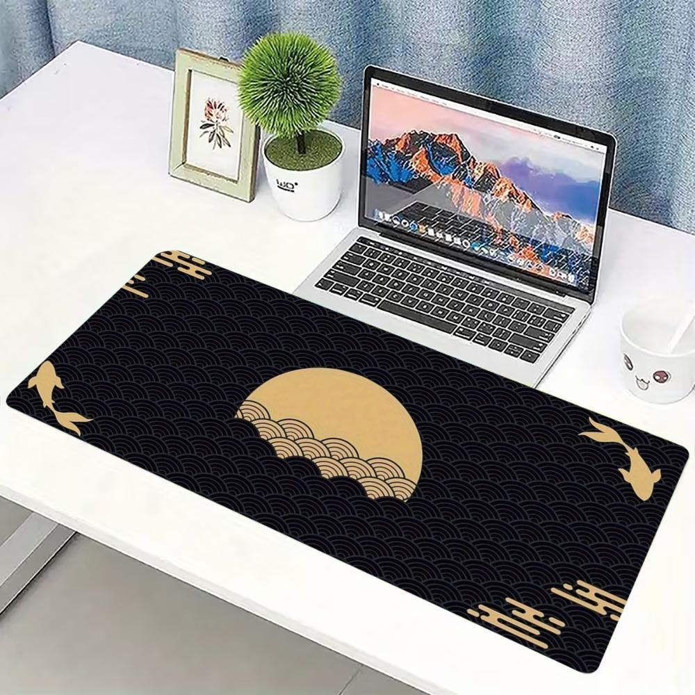 Japanese Golden Wave Moon Koi  - Desk Setup Pc And Laptop review and price