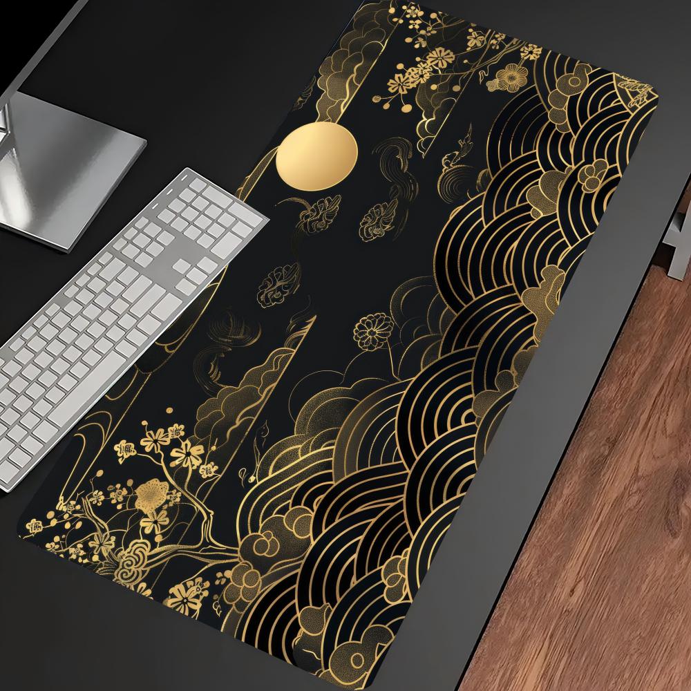 Japanese Golden Wave Moon Koi  - Desk Setup Pc And Laptop review and price