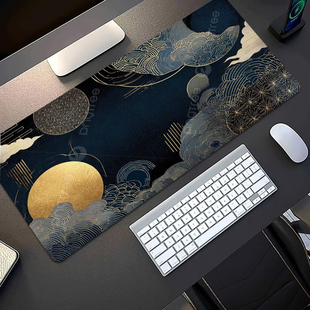 Japanese Golden Wave Moon Koi  - Desk Setup Pc And Laptop review and price