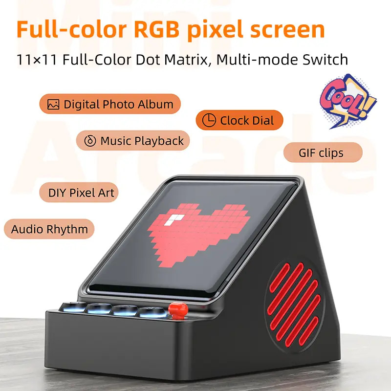Retro Pixel Art Programmable L - Desk Setup With Speakers review and price