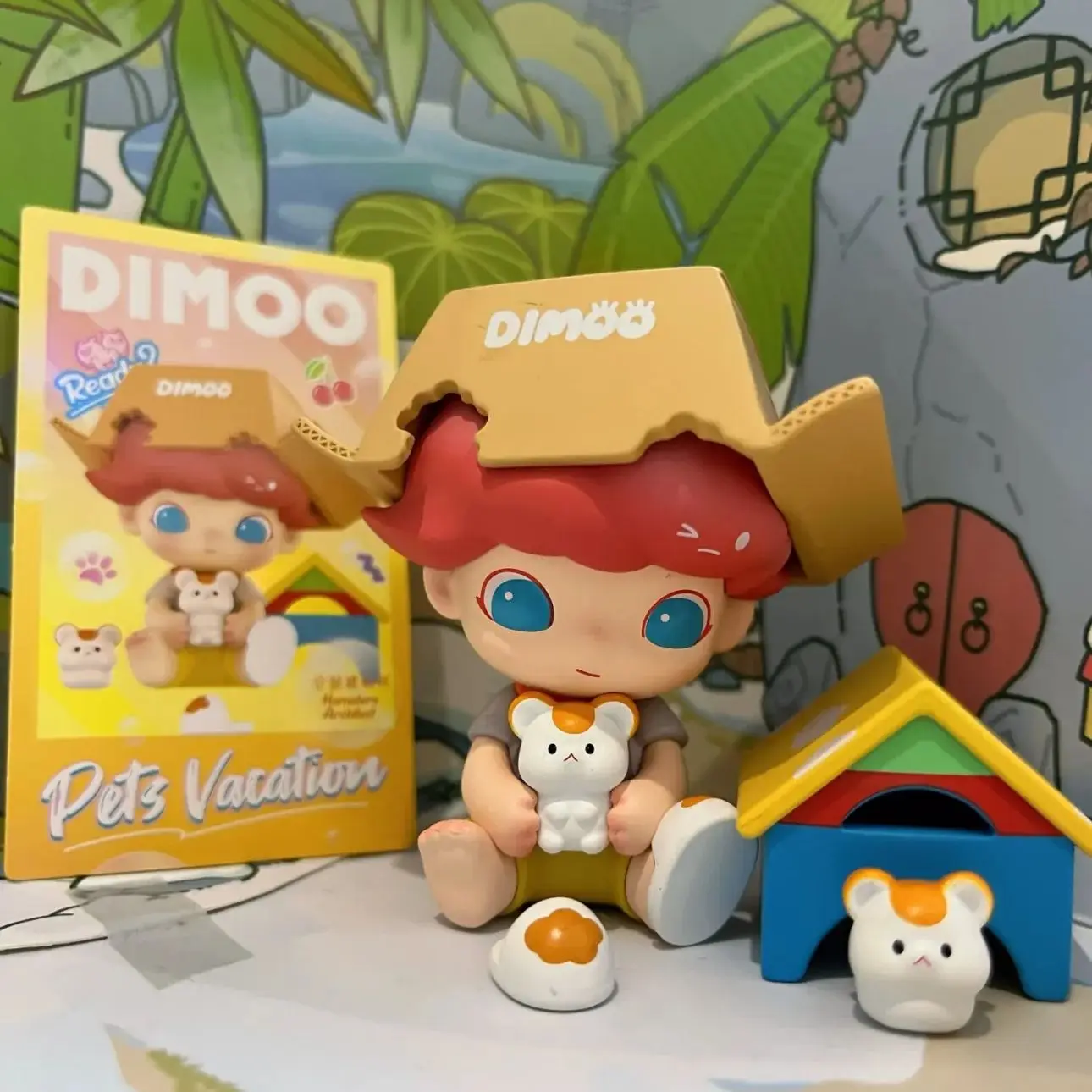 Popmart Dimoo Pet Vacation Ser - Desk Setup Kawaii review and price