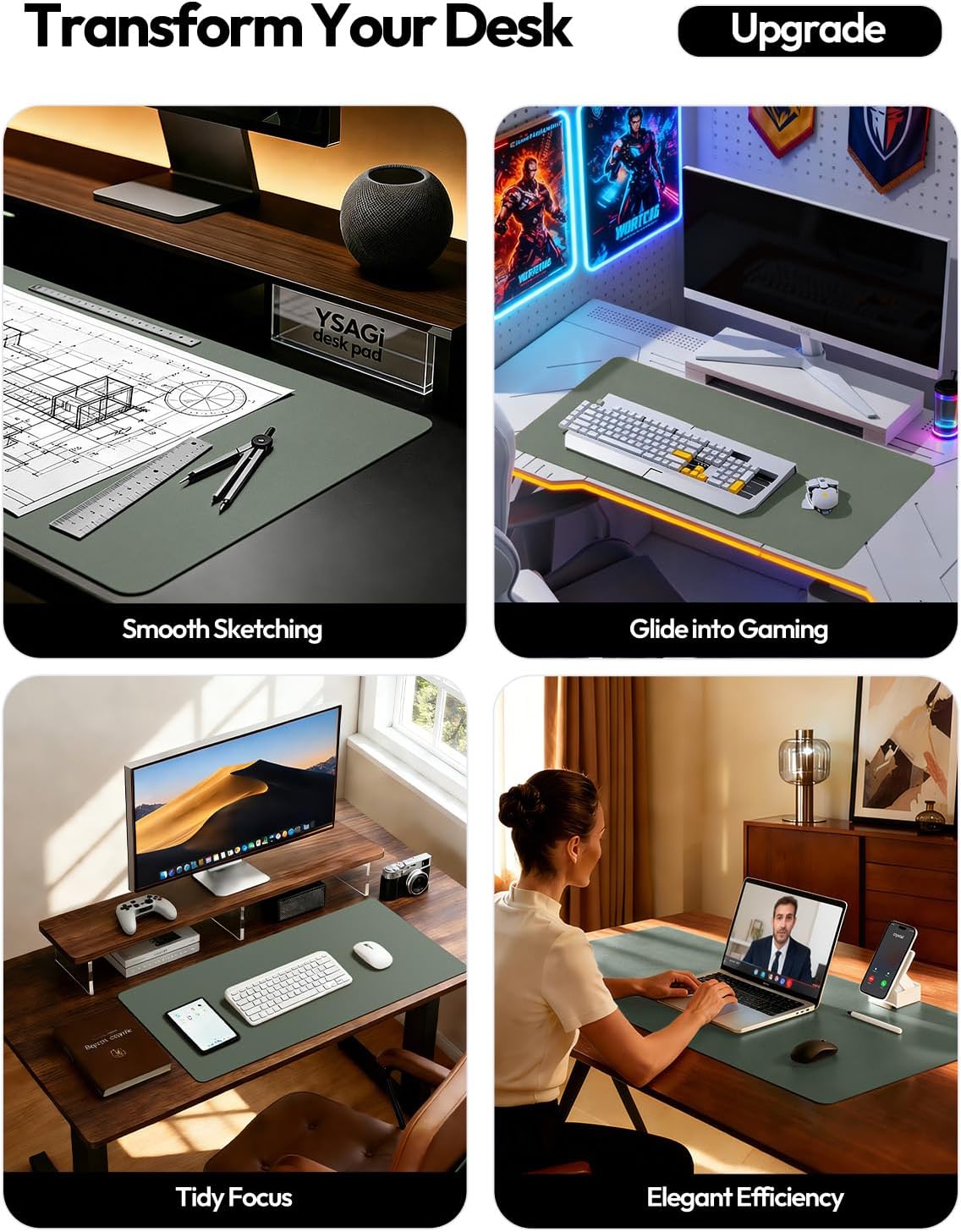Leather Desk Pad Protector, La - Desk Pad Leather Large review and price