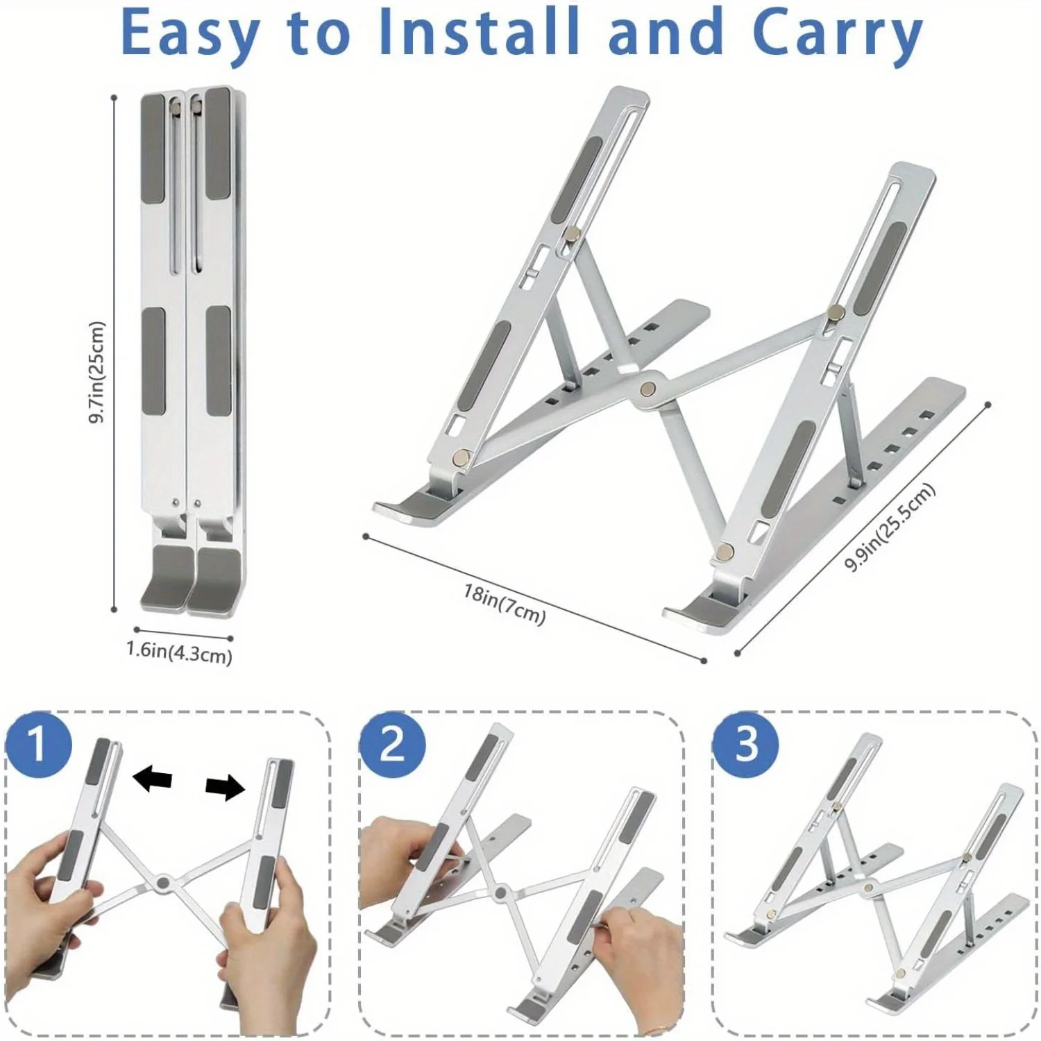 Foldable Aluminum Laptop Riser - Desk Setup Macbook review and price