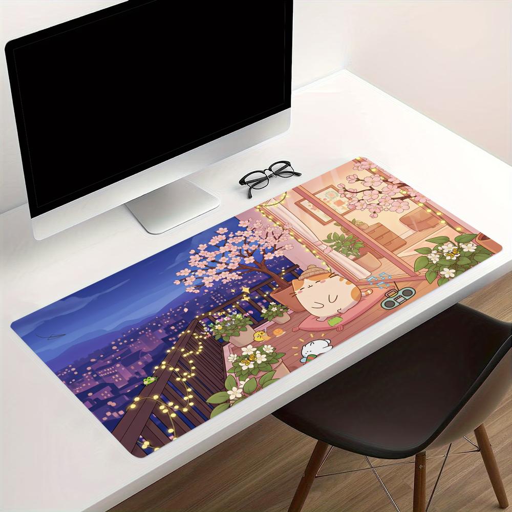 Cozy Anime Street Extended Gam - Desk Setup Pc And Laptop review and price