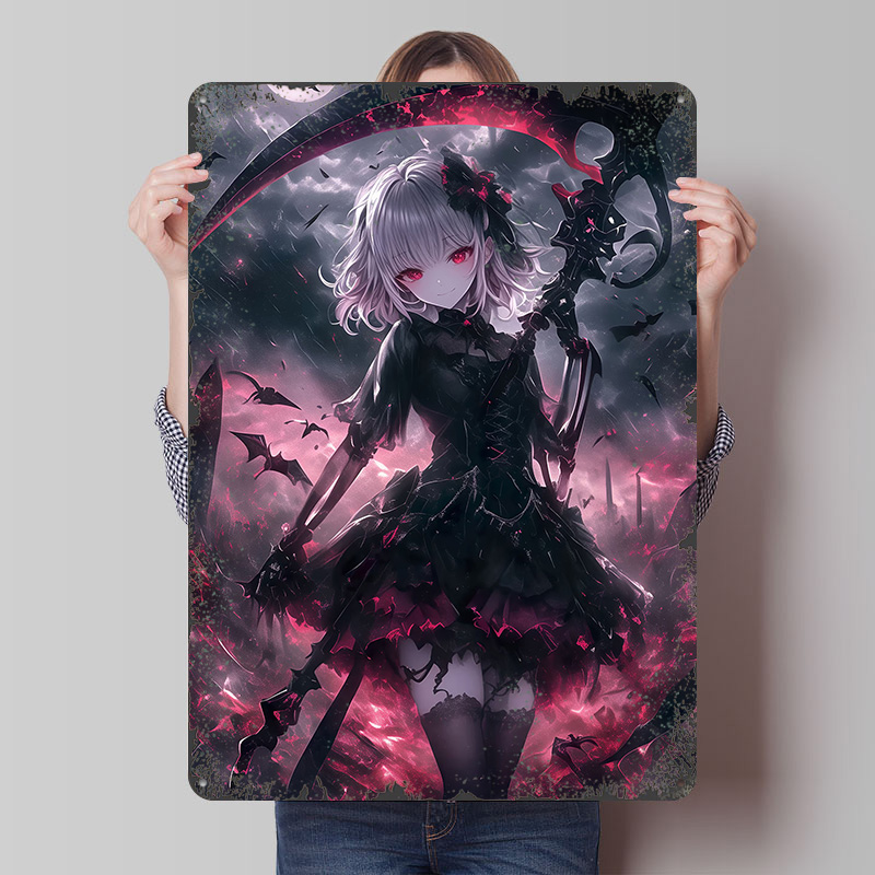 Demon Grim Reaper Girl Poster  - Desk Setup Poster review and price