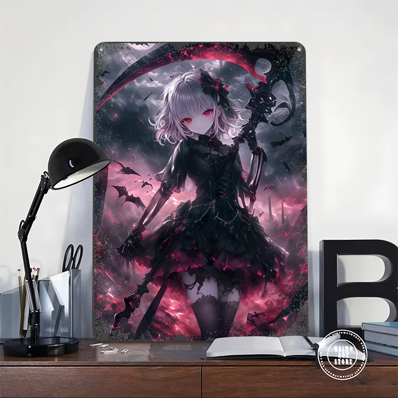 Demon Grim Reaper Girl Poster  - Desk Setup Poster review and price