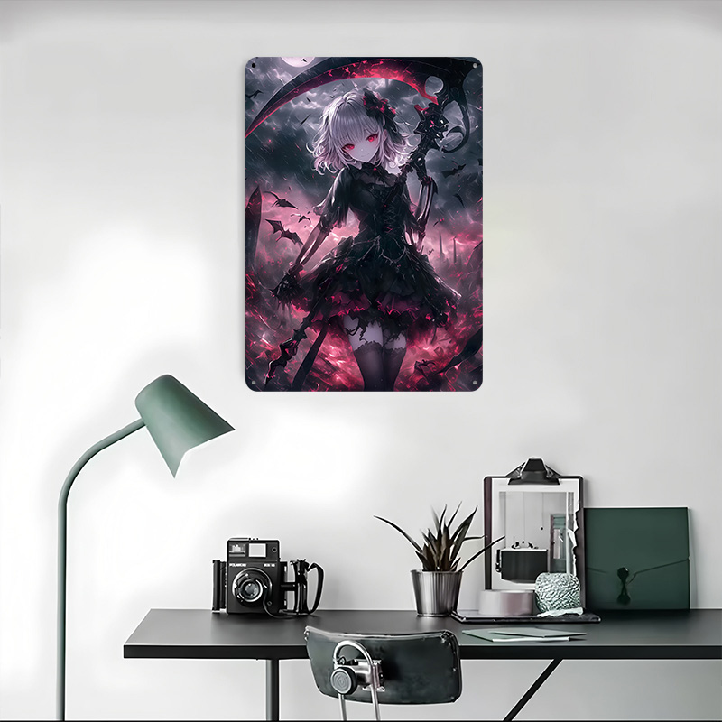 Demon Grim Reaper Girl Poster  - Desk Setup Poster review and price