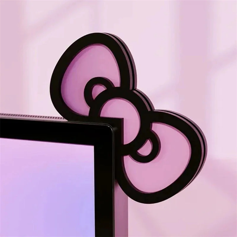 Kawaii Pink Acrylic Bow Monito - Desk Setup Gaming Pc review and price