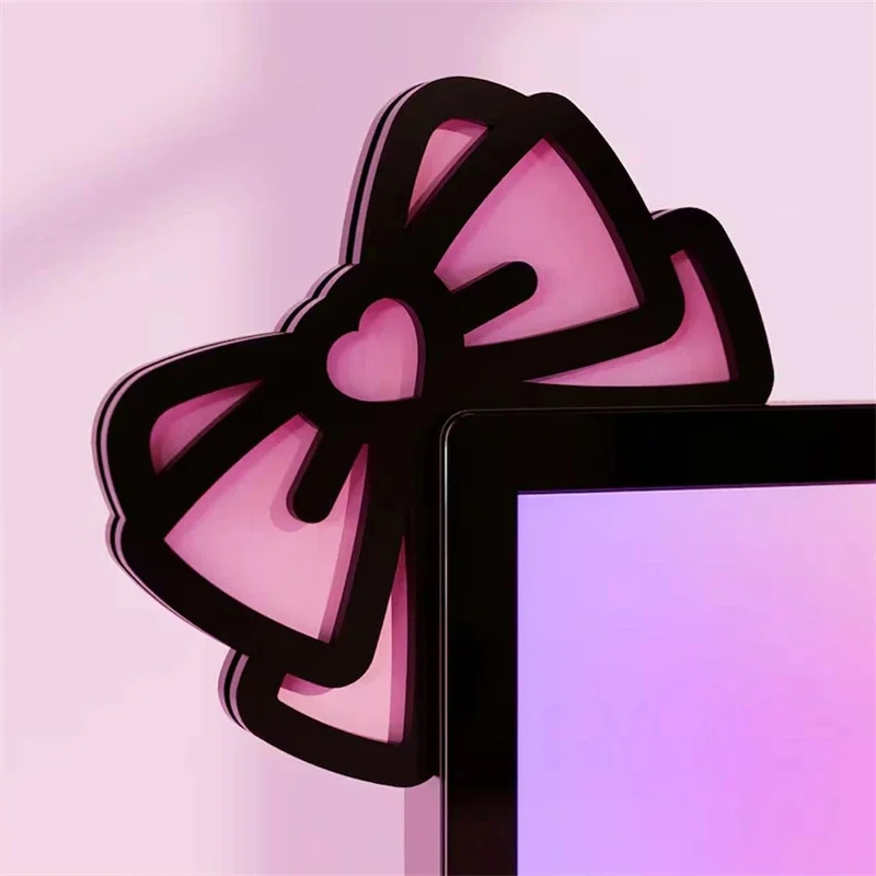 Kawaii Pink Acrylic Bow Monito - Desk Setup Gaming Pc review and price