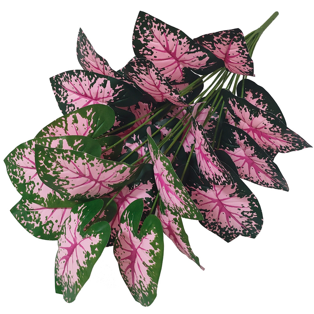 Pink Leaf Potted Plants Fake A - Desk Setup Plant review and price