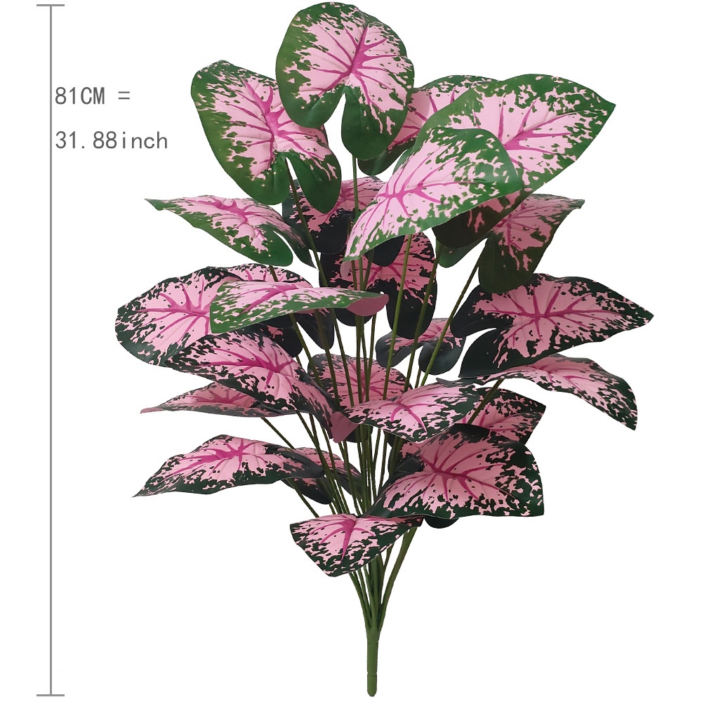 Pink Leaf Potted Plants Fake A - Desk Setup Plant review and price