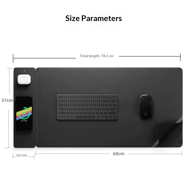 15W Magnetic Wireless Charging - Desk Pad Leather Large review and price