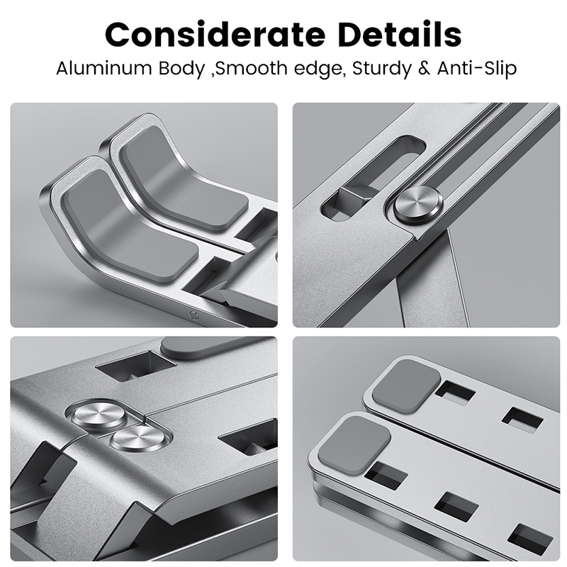 Foldable Aluminum Laptop Stand - Desk Setup Macbook review and price