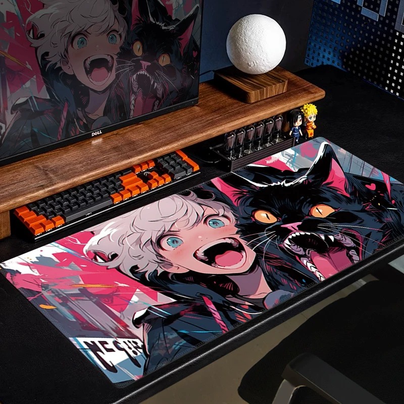 Anime Black Cat Gaming Mouse P - Desk Setup Gaming Pc review and price