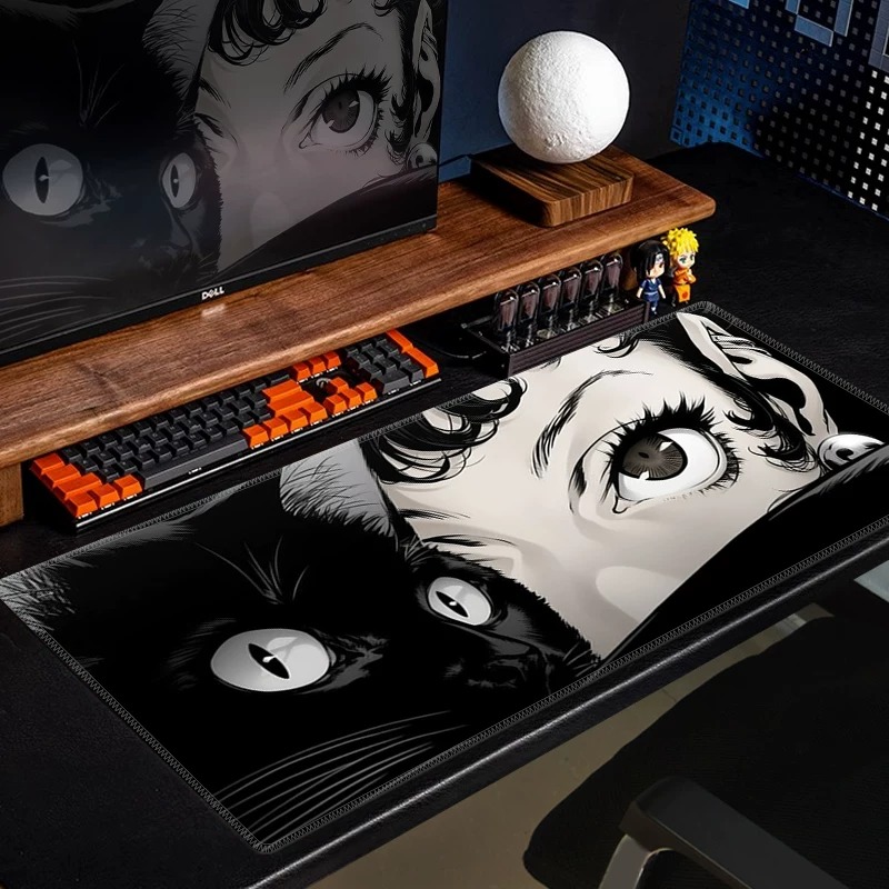 Anime Black Cat Gaming Mouse P - Desk Setup Gaming Pc review and price