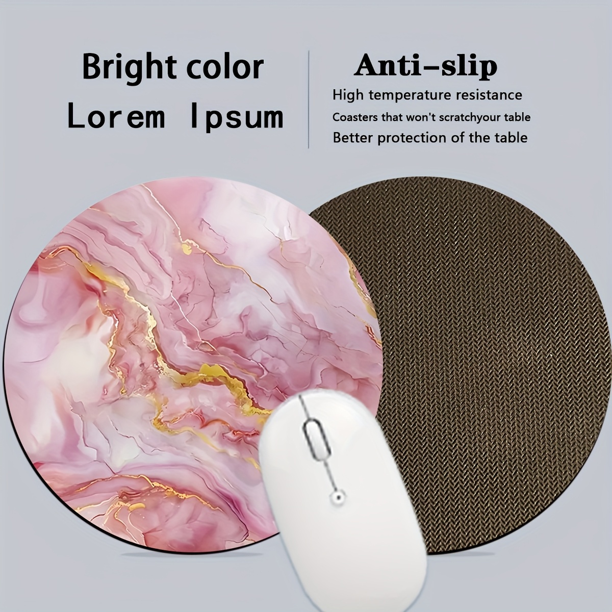Pink Marble Mouse Pad PC Lapto - Desk Setup Pc And Laptop review and price