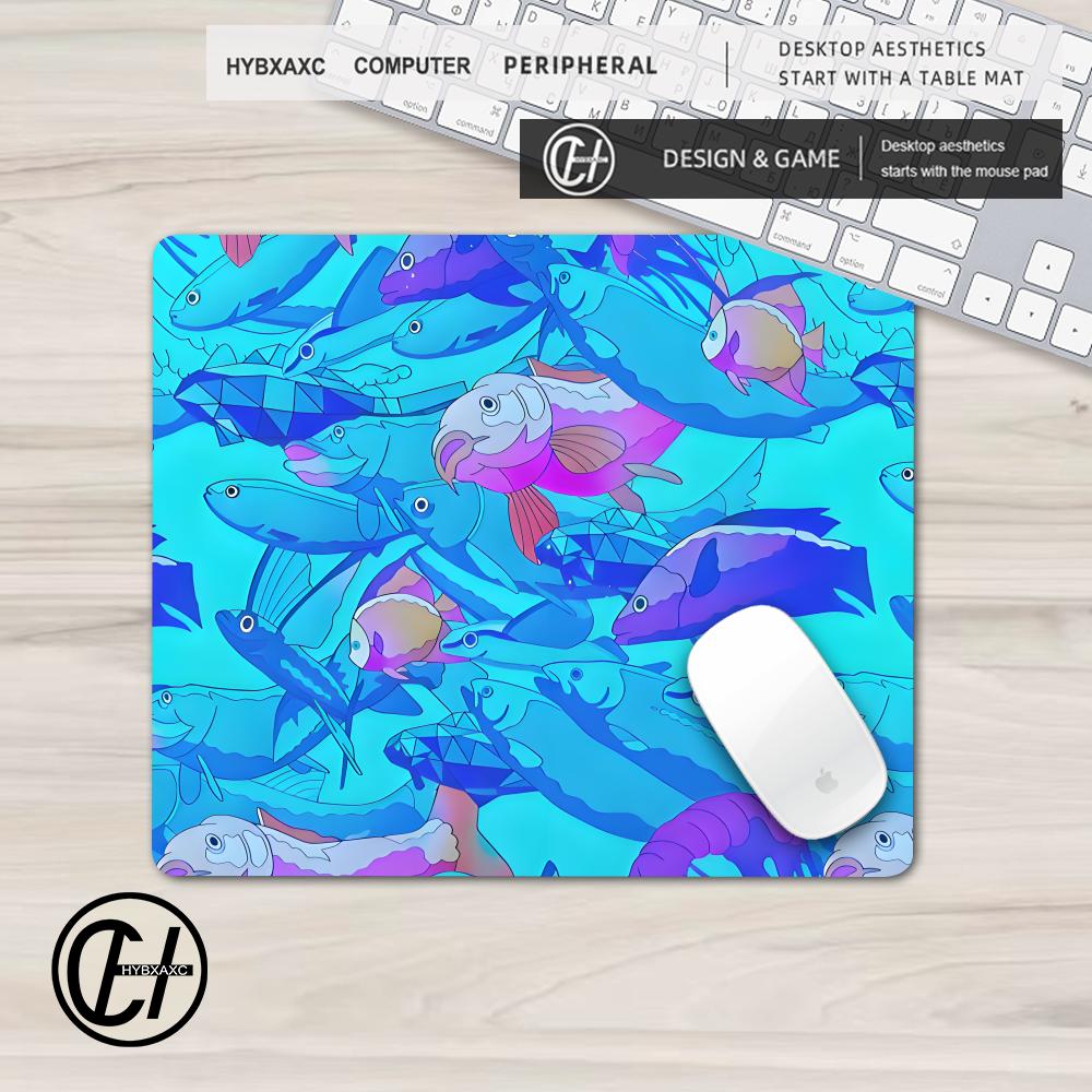 HYBXAXC Mouse Pad Cute Fish De - Desk Setup Blue review and price