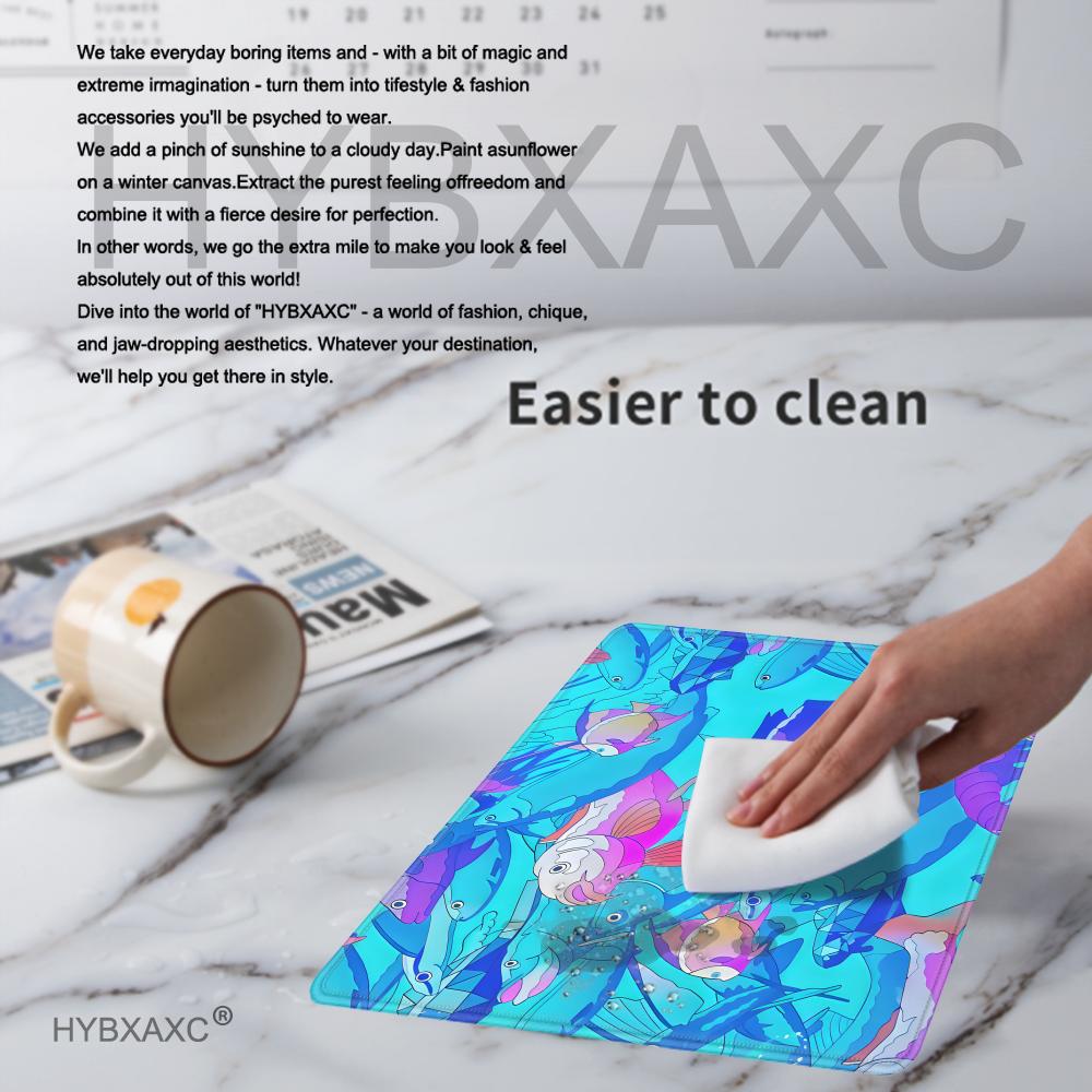 HYBXAXC Mouse Pad Cute Fish De - Desk Setup Blue review and price