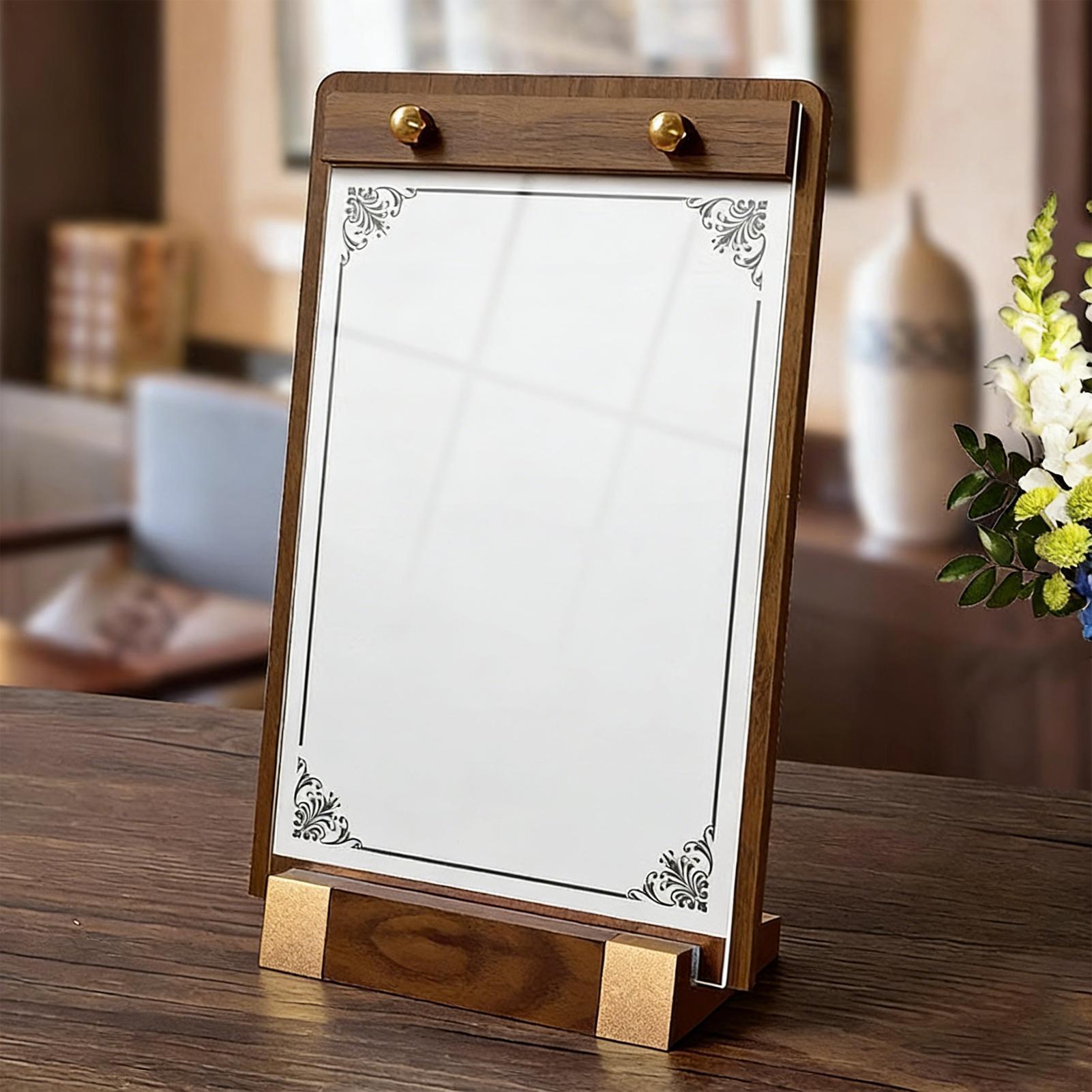 Acrylic Sign Holder Walnut Bas - Desk Setup Poster review and price