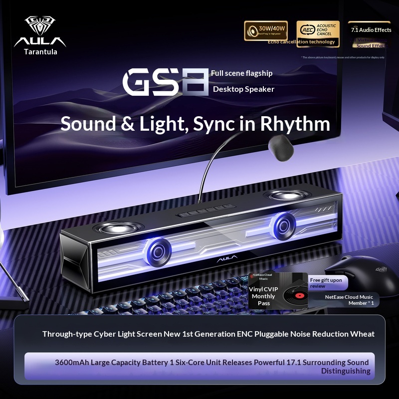 Aula Gs8 Gaming Speaker Deskto - Desk Setup With Speakers review and price