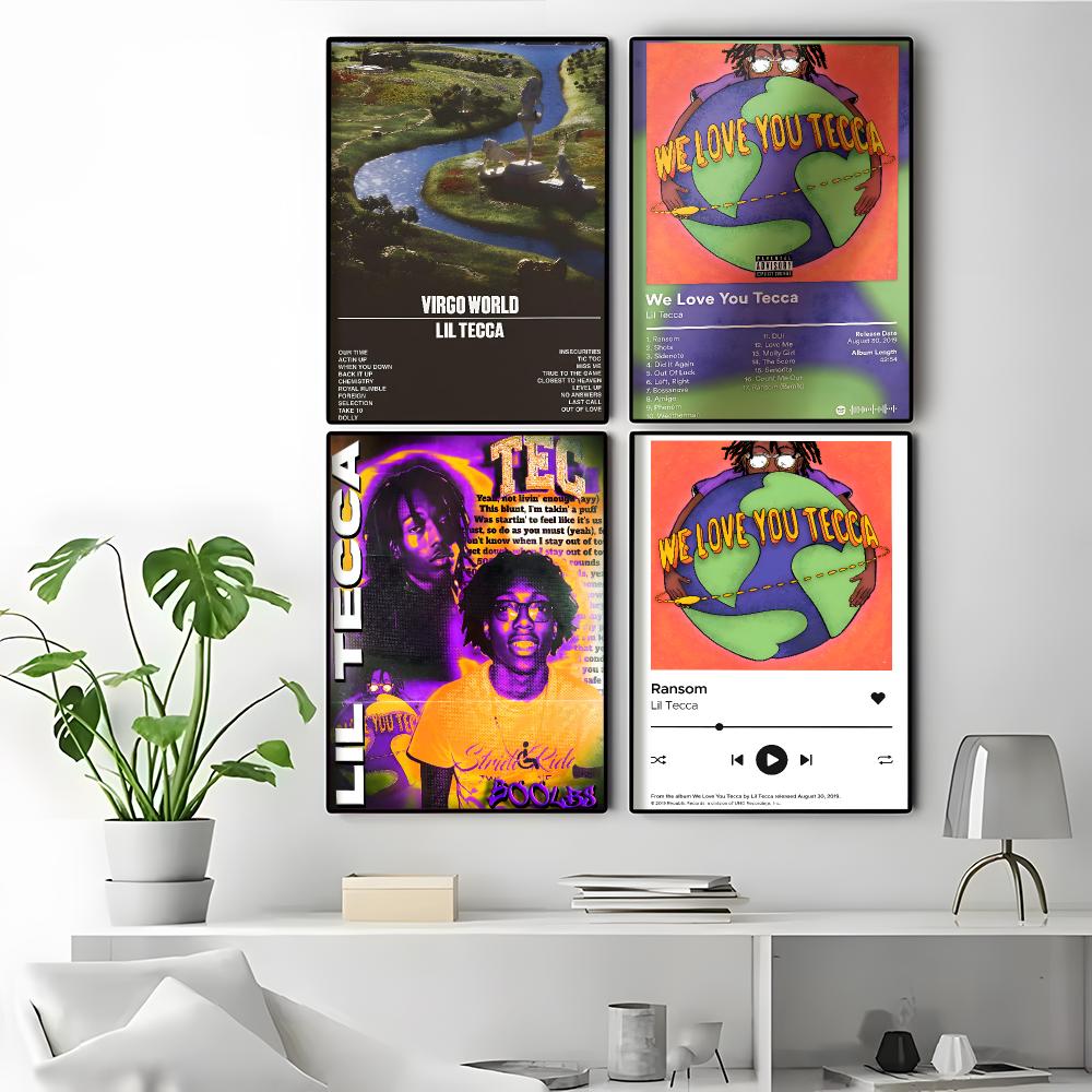 L-Lil Tecca Album Cover Art Hi - Desk Setup Poster review and price