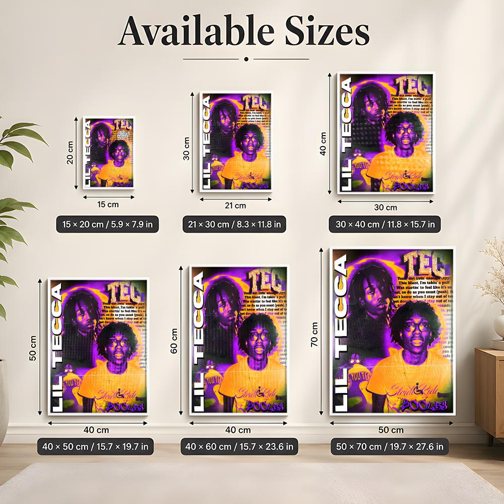 L-Lil Tecca Album Cover Art Hi - Desk Setup Poster review and price