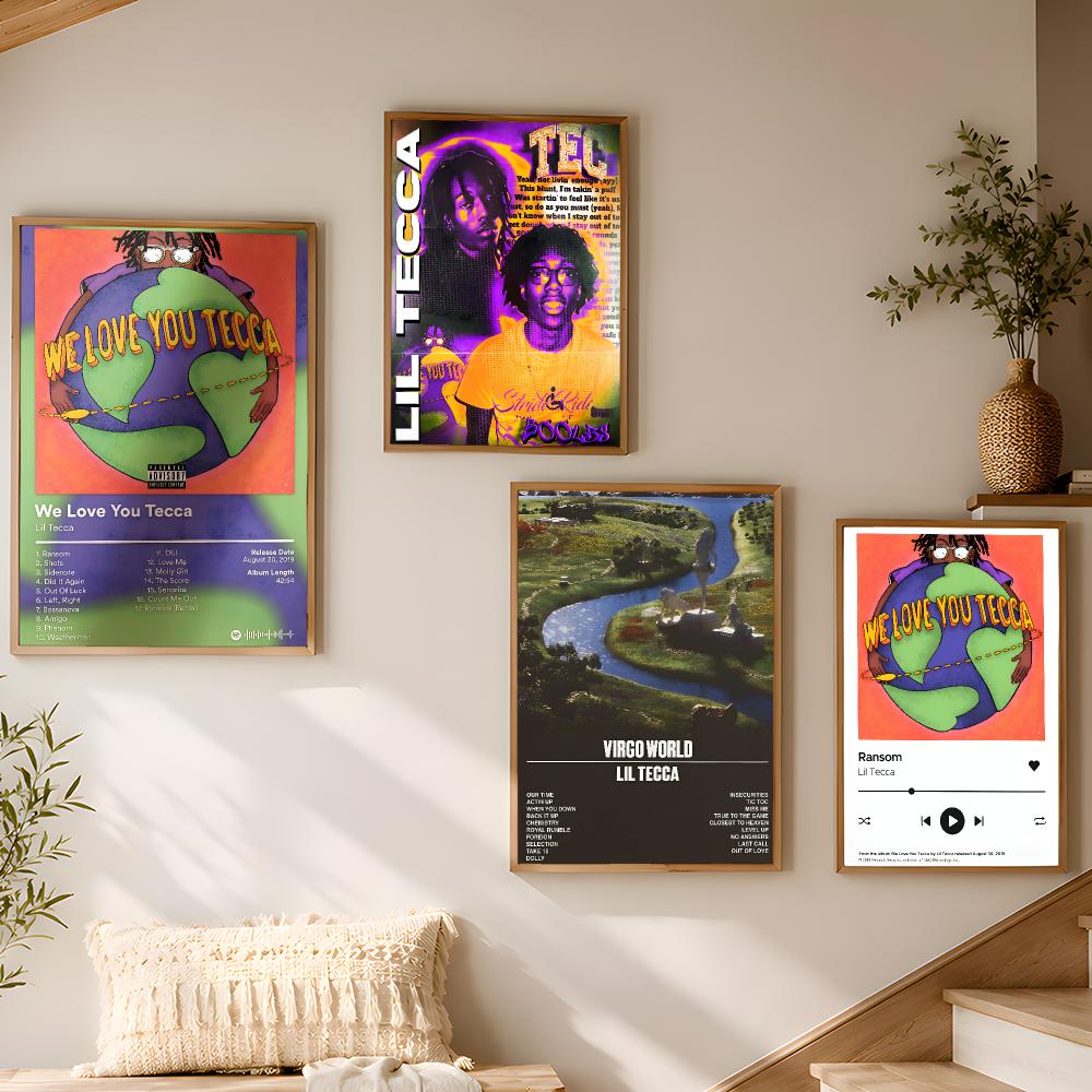 L-Lil Tecca Album Cover Art Hi - Desk Setup Poster review and price