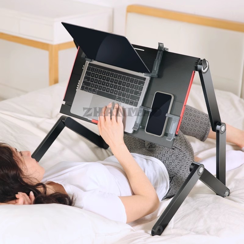 Lying Flat on The Bed, Laptop  - Desk Setup Pc review and price