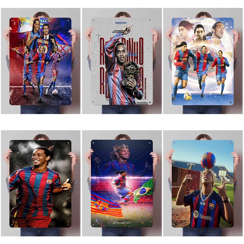 Ronaldinho Soccer Metal Poster - Desk Setup Poster review and price